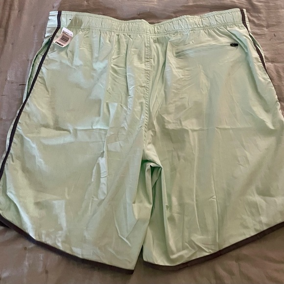 Big Mens 2 XL XXL Swim Trunks Mint Green Gray George Running Shorts NWT - Picture 6 of 7